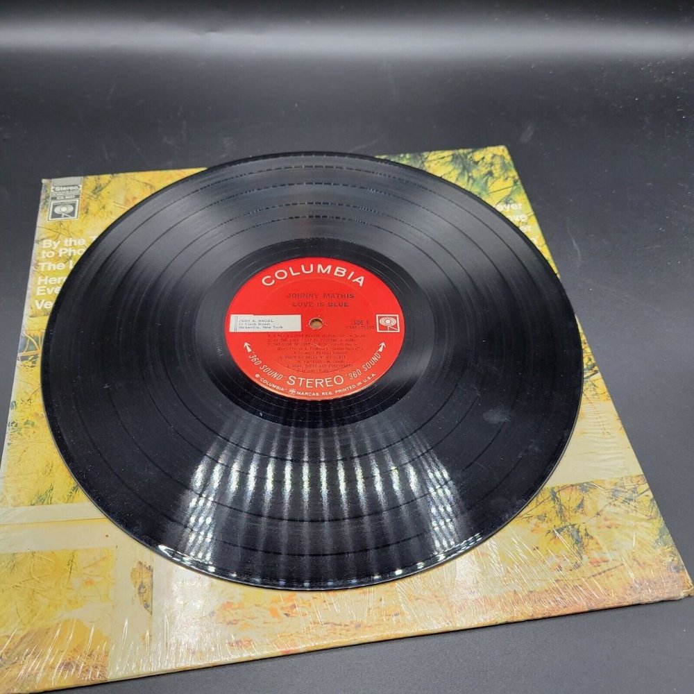 Johnny Mathis Love Is Blue Vinyl Record Tested - Picture 4 of 7